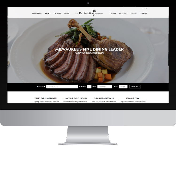 Bartolotta Restaurants Website Design