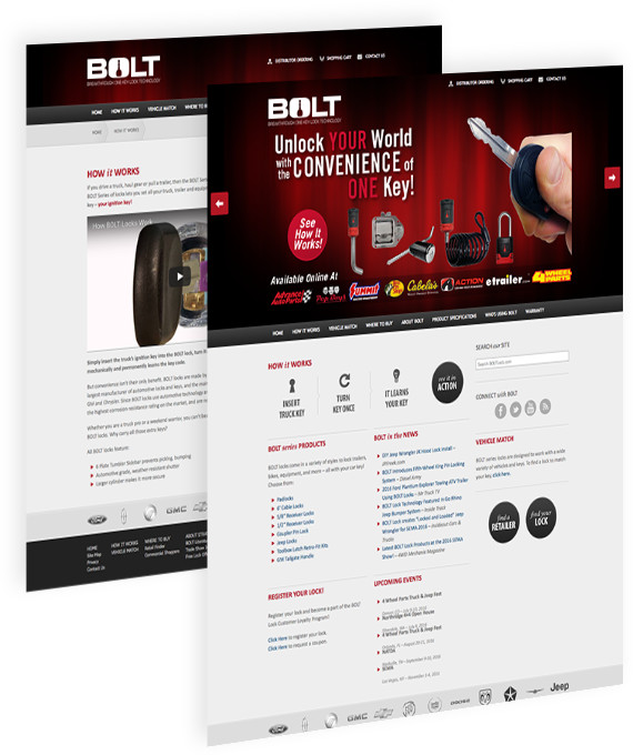Bolt Lock website pages