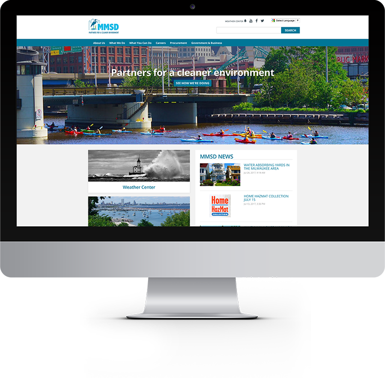 Milwaukee Metropolitan Sewerage District website Milwaukee Metropolitan Sewerage District website design and marketing