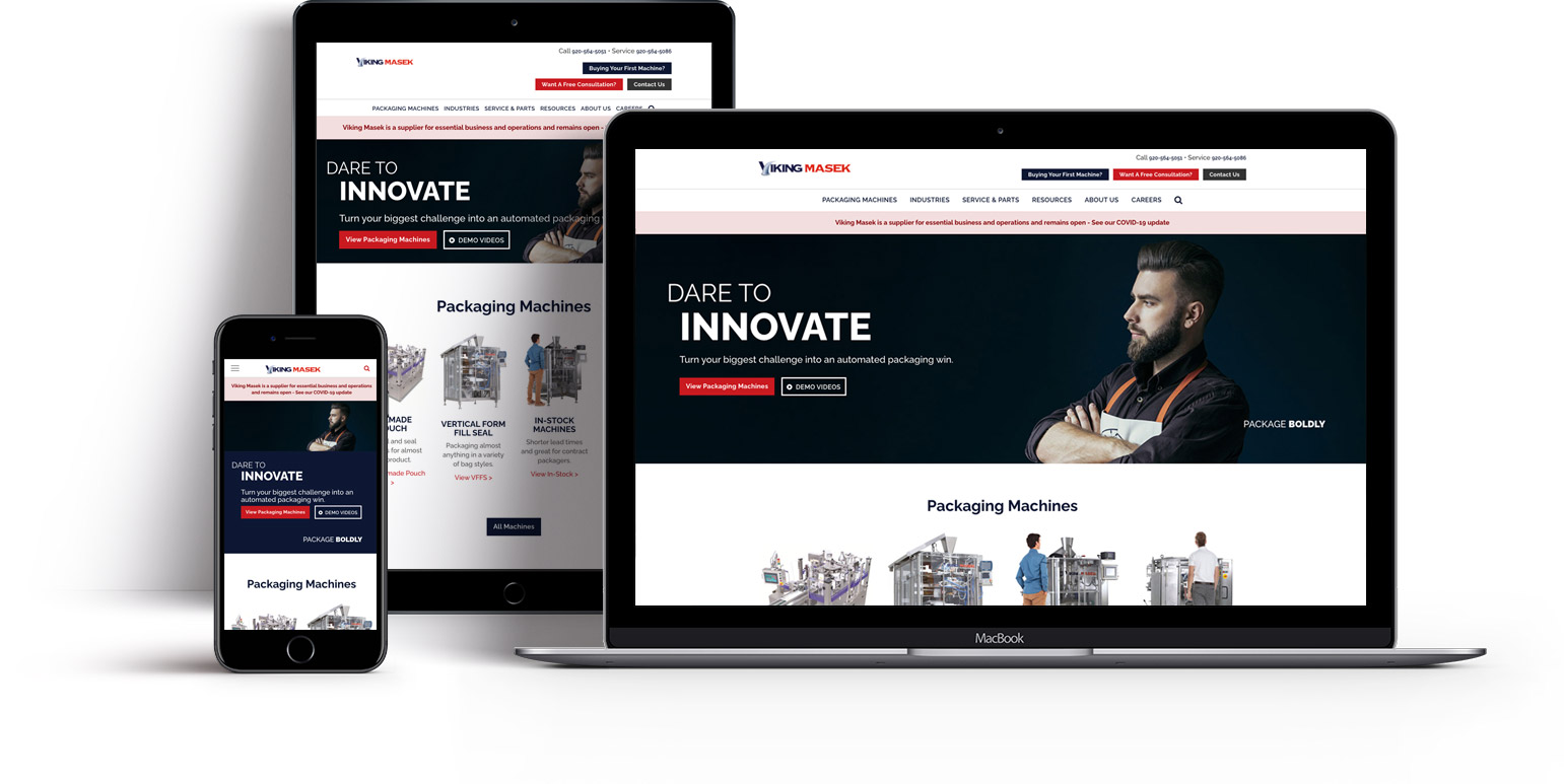 Viking Masek website on various devices Viking Masek website on various devices