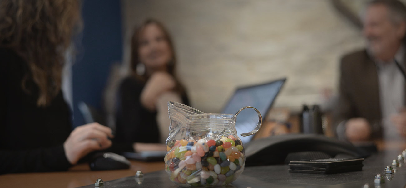 conference table at Trivera, a full-service digital marketing agency