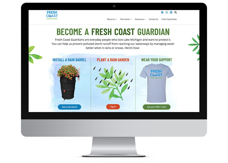 Fresh Coast Guardians - home website design Fresh Coast Guardians - home website design