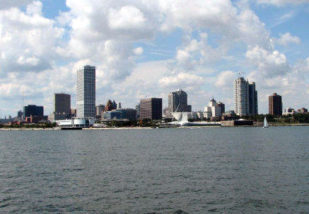 Lake Michigan and Milwaukee Skyline