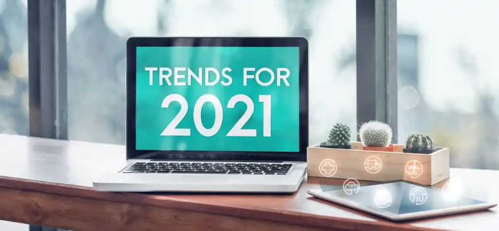 laptop with trends for 2021