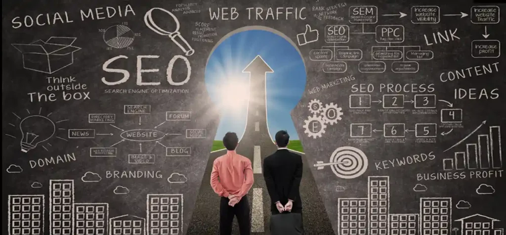 men arrow web traffic