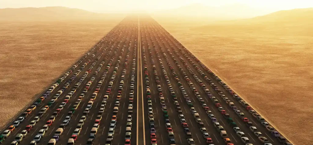 highway with cars