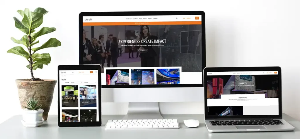 Derse website on computer and tablet