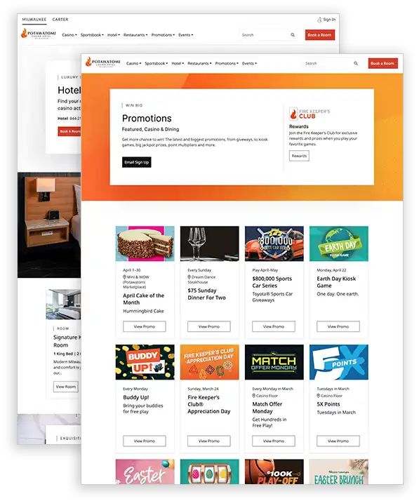 potawatomi promos hotel interior pages