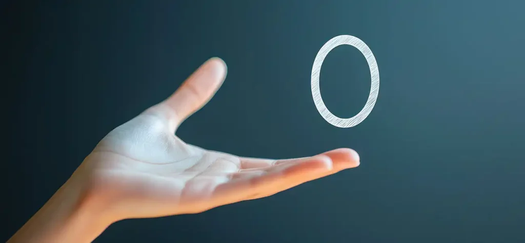 hand reaching for zero