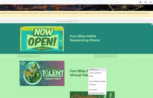 Screen shot of concrete cms options