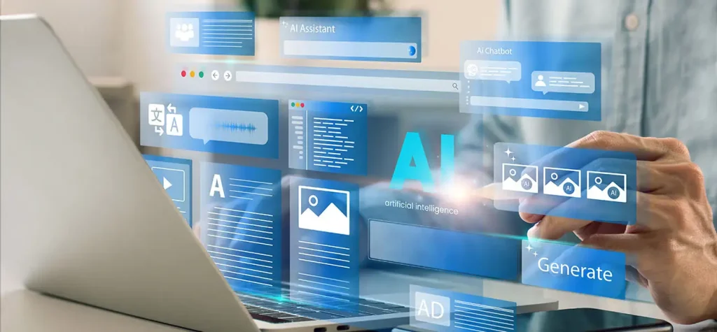 screen with ai graphics