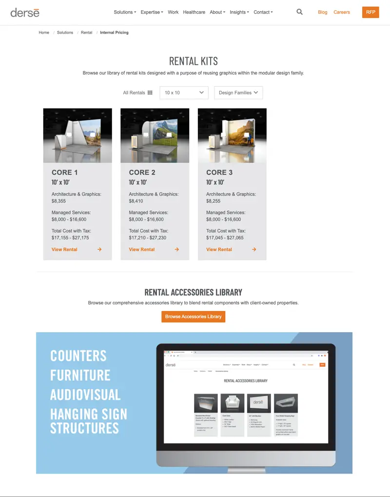 derse rental screenshot
