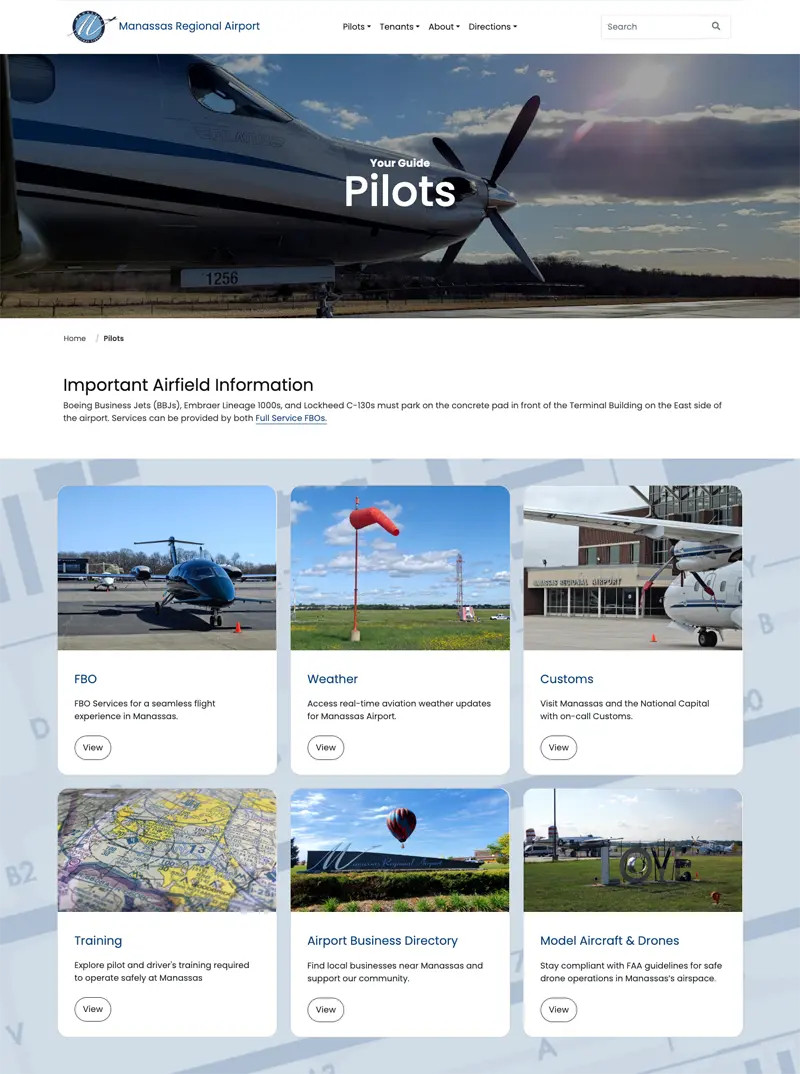 Manassas pilots page