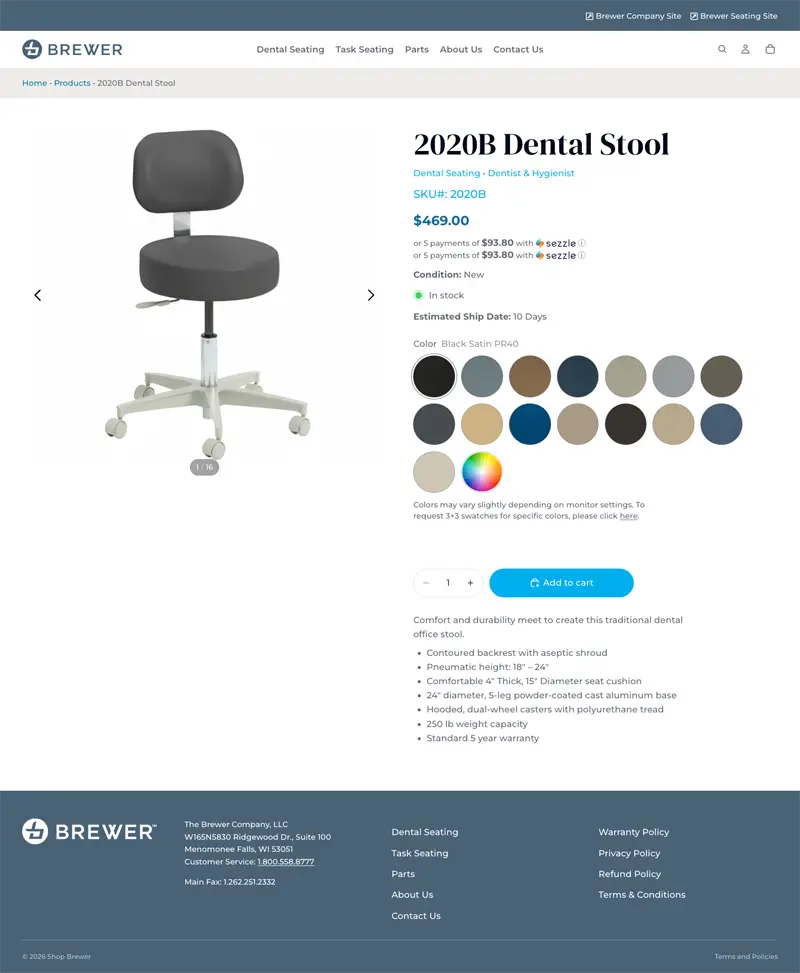Shop Brewer Product Page